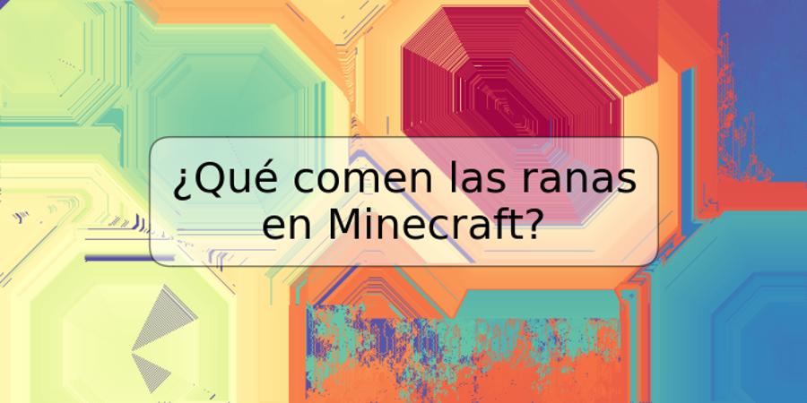 ¿Qué comen las ranas en Minecraft?