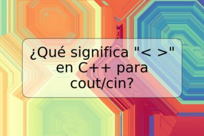 ¿Qué significa "< >" en C++ para cout/cin?