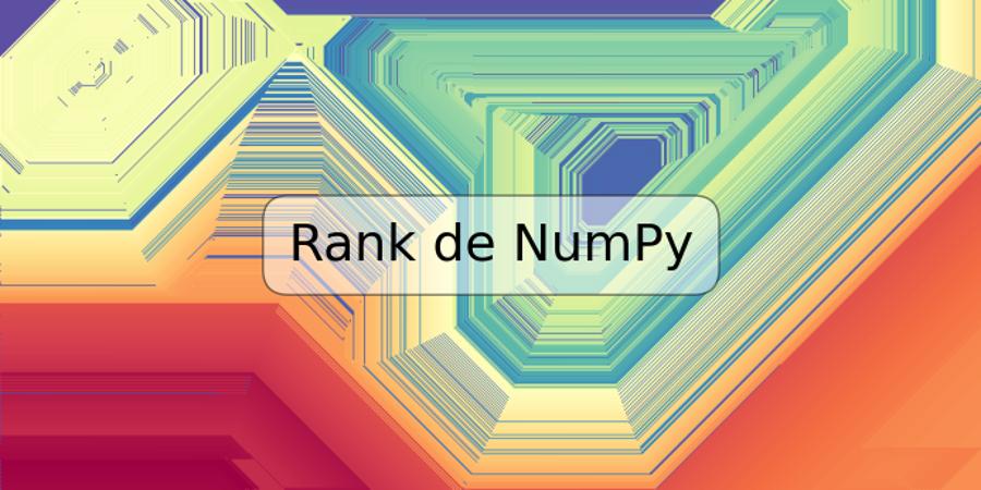 Rank de NumPy