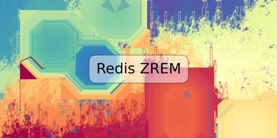 Redis ZREM