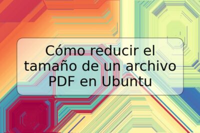 Cómo reducir el tamaño de un archivo PDF en Ubuntu