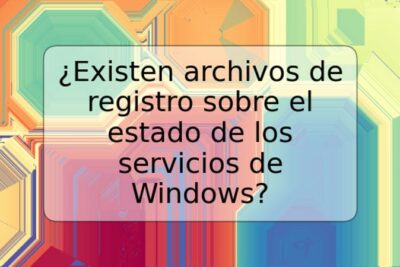 ¿Existen archivos de registro sobre el estado de los servicios de Windows?