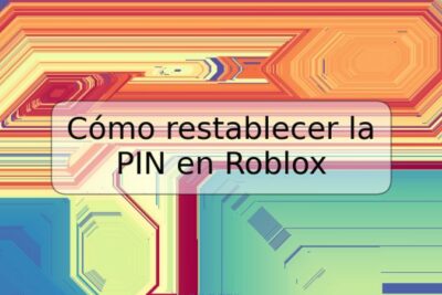Cómo restablecer la PIN en Roblox