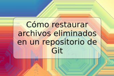 Cómo restaurar archivos eliminados en un repositorio de Git