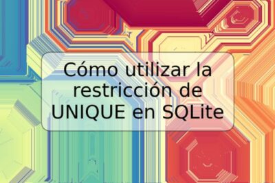 Cómo utilizar la restricción de UNIQUE en SQLite