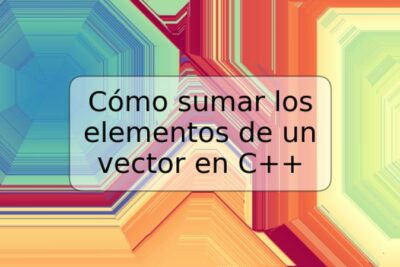 Cómo sumar los elementos de un vector en C++