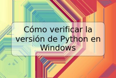 Cómo verificar la versión de Python en Windows