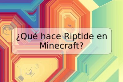 ¿Qué hace Riptide en Minecraft?