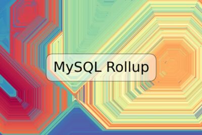 MySQL Rollup