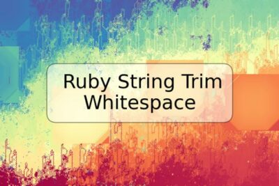 Ruby String Trim Whitespace