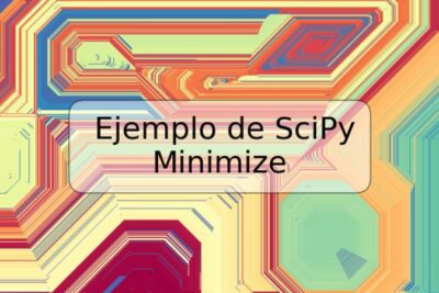 Ejemplo de SciPy Minimize
