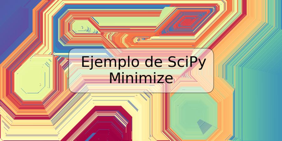 Ejemplo de SciPy Minimize