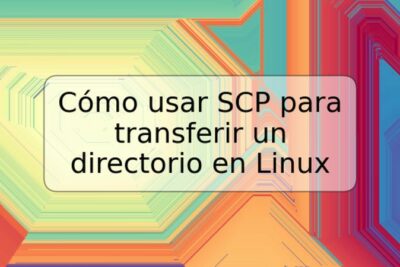 Cómo usar SCP para transferir un directorio en Linux