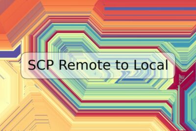 SCP Remote to Local