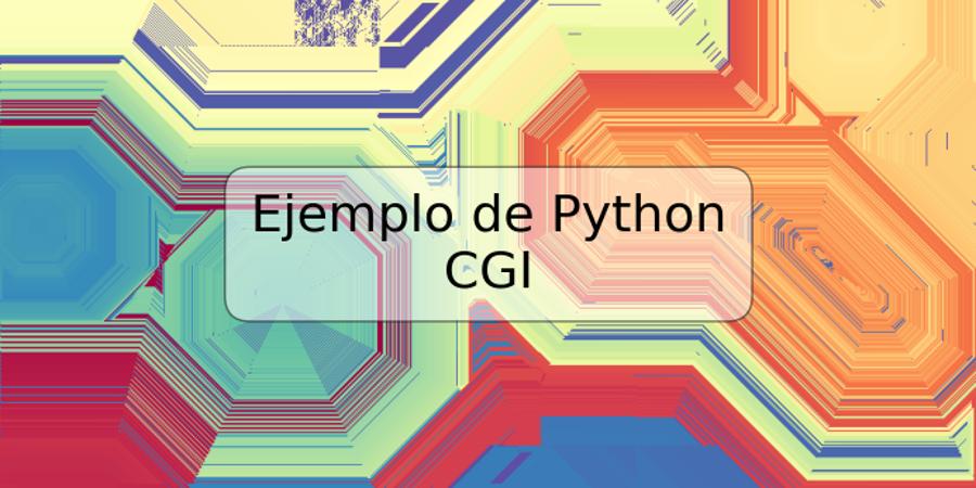 Ejemplo de Python CGI