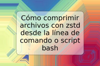 Cómo comprimir archivos con zstd desde la línea de comando o script bash
