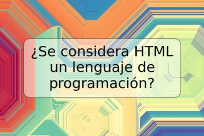 ¿Se considera HTML un lenguaje de programación?