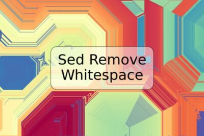 Sed Remove Whitespace