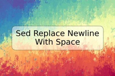 Sed Replace Newline With Space