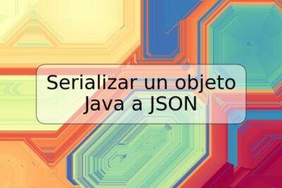 Serializar un objeto Java a JSON