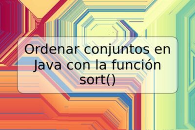 Ordenar conjuntos en Java con la función sort()