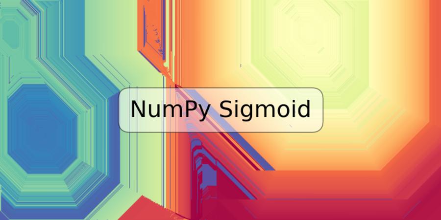 NumPy Sigmoid