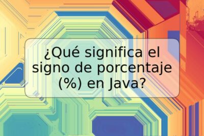 ¿Qué significa el signo de porcentaje (%) en Java?