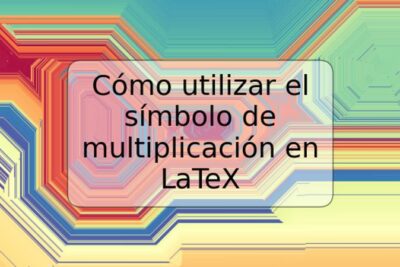 Cómo utilizar el símbolo de multiplicación en LaTeX