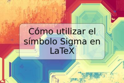 Cómo utilizar el símbolo Sigma en LaTeX