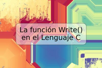 La función Write() en el Lenguaje C