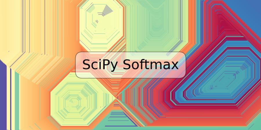 SciPy Softmax