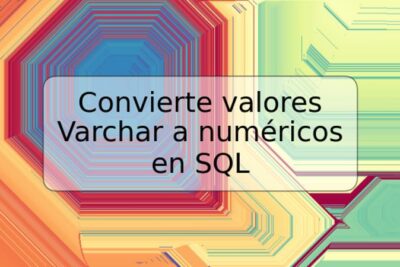 Convierte valores Varchar a numéricos en SQL