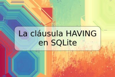La cláusula HAVING en SQLite