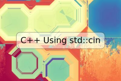 C++ Using std::cin