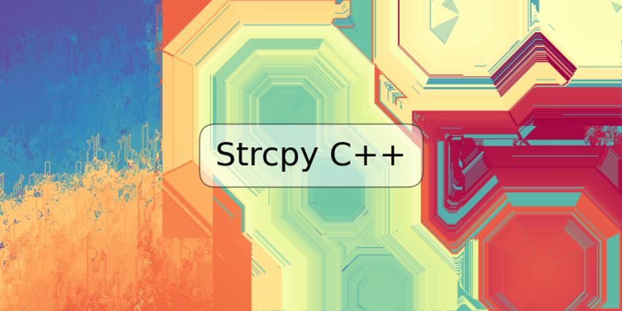 Strcpy C++