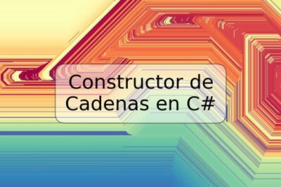 Constructor de Cadenas en C#