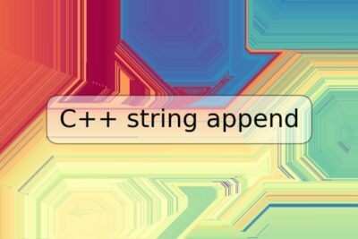C++ string append