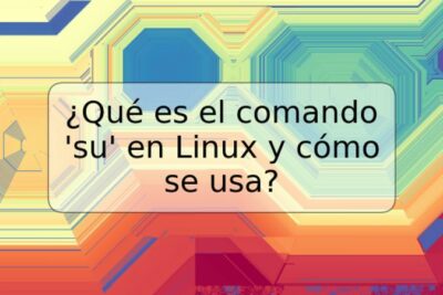 ¿Qué es el comando 'su' en Linux y cómo se usa?