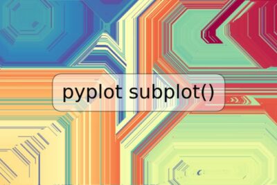 pyplot subplot()