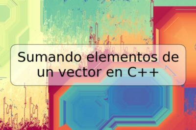 Sumando elementos de un vector en C++