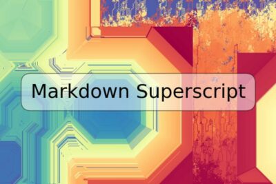 Markdown Superscript