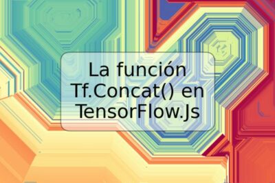 La función Tf.Concat() en TensorFlow.Js
