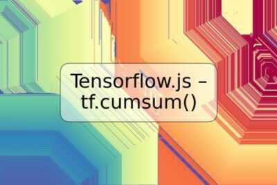 Tensorflow.js – tf.cumsum()