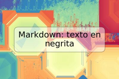 Markdown: texto en negrita