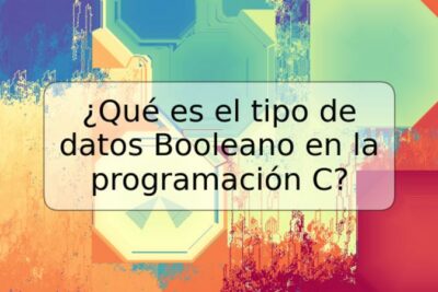 ¿Qué es el tipo de datos Booleano en la programación C?