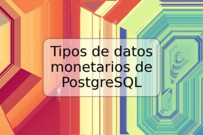 Tipos de datos monetarios de PostgreSQL