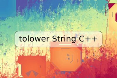 tolower String C++