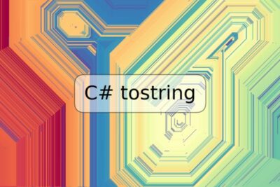 C# tostring