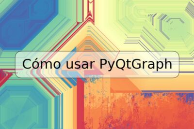 Cómo usar PyQtGraph