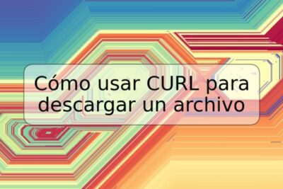 Cómo usar CURL para descargar un archivo